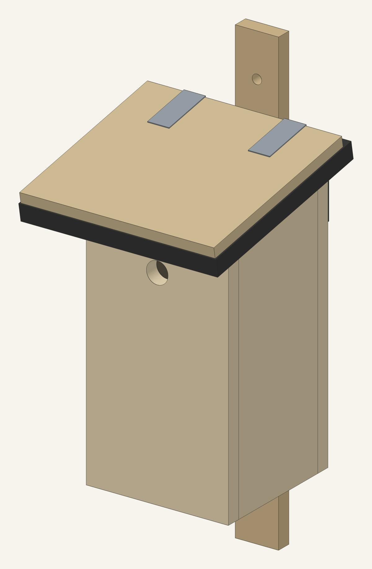 Design 1, Small vertical box, as a turning 3D model