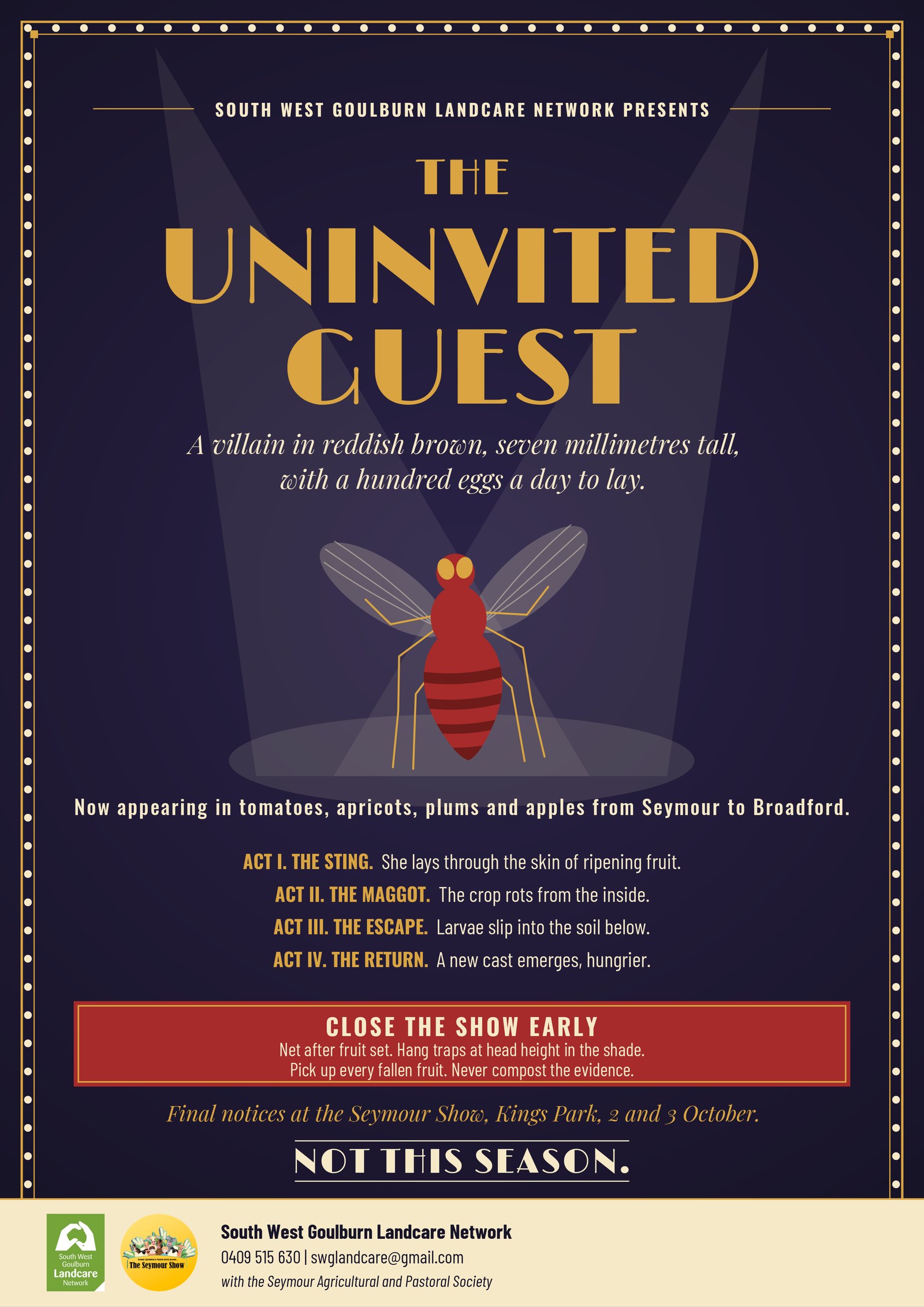 Queensland fruit fly flyer